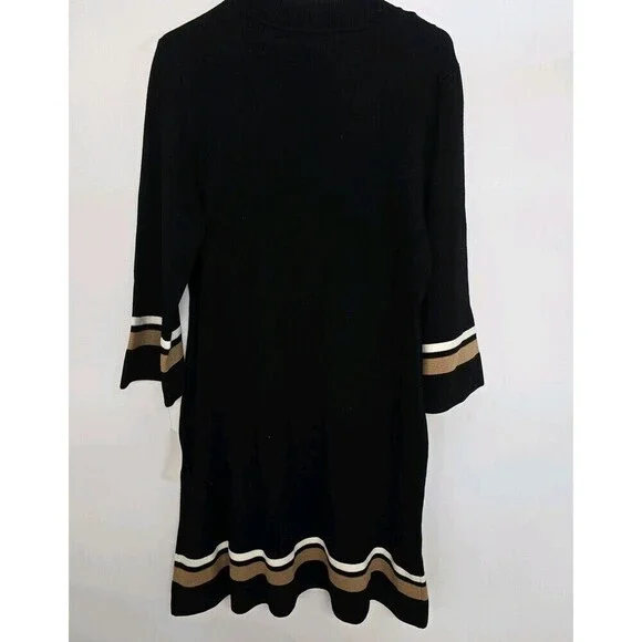 Studio 1 Women's Knit Sweater Dress Size XL Black NWT (A45) - Picture 8 of 8